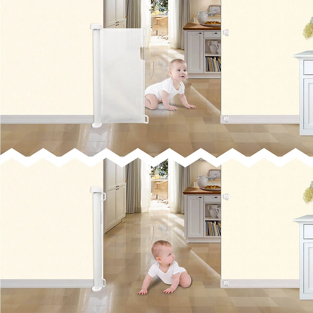 Sg008 Retractable Fence Baby Gate Playpen Mesh Baby Gate Buy Mesh