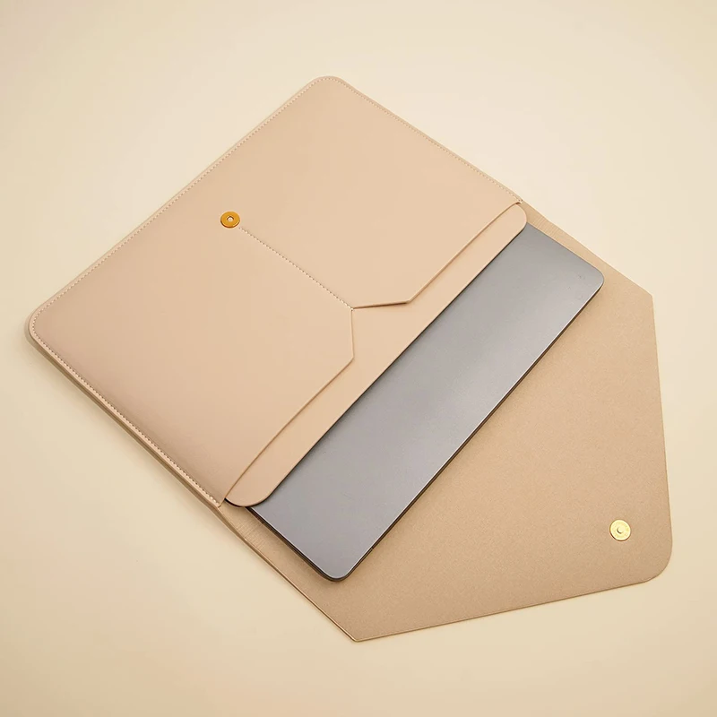 PU Leather Work Office Laptop Sleeve With Mouse Pad Cable Cord Organizer Pouch Computer Protective Bag Laptop Cover