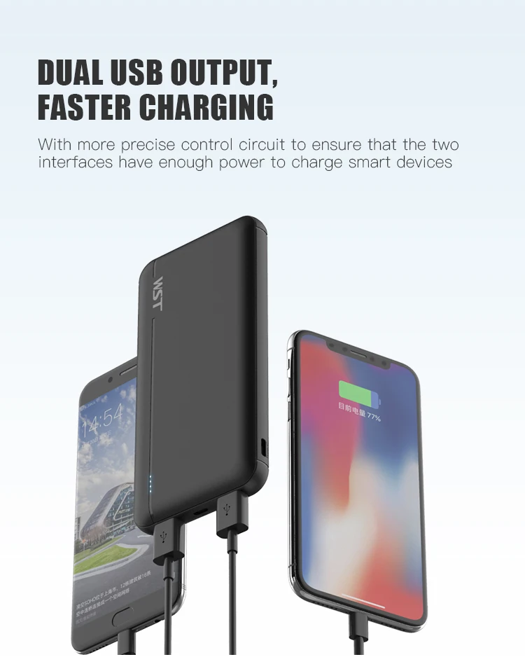 Power Bank 10000mah With Custom Logo Ultra Thin   Portable Power Bank 10000mah  Power Bank Mobile Charger