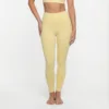 Yellow Flat Waist Pants