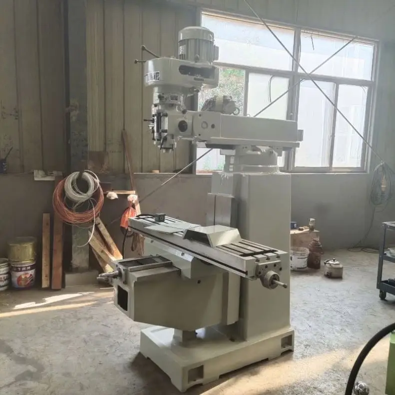TEBAK Knee Type Manual Milling Machine Universal Milling Machine Heavy Duty Metal Turret Milling Fresadora