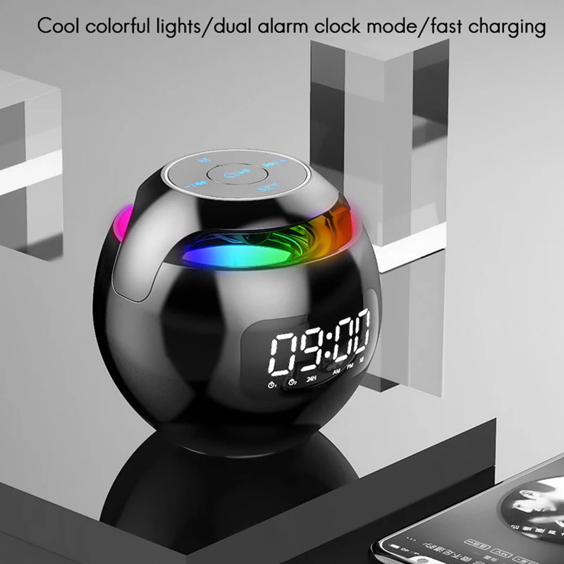 
Беспроводной динамик G90S часы цветной динамик мини портативный домашний шар карта маленькая стальная пушка динамик 