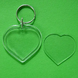 Custom Printing Acrylic or PS Material Photo Frame Keychain Blank Acrylic Keyring