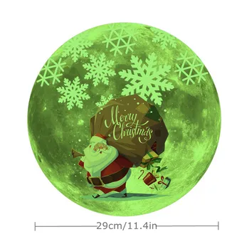 Christmas Decals Room Wall Decor Luminous Fluorescent Moon Mural Glow in The Dark Deer Stickers Wallpaper for Festive Decoration