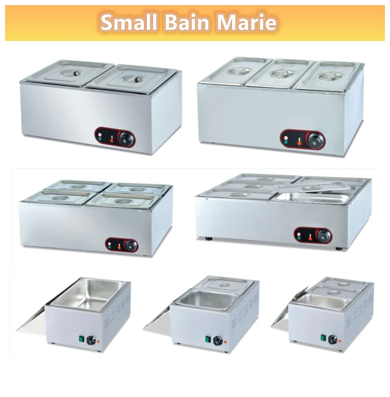 Commercial restaurant Bain marie soup wamring hot snack glass fried chicken patty pie A pastry electric food warmer set display cabinet showcase counter