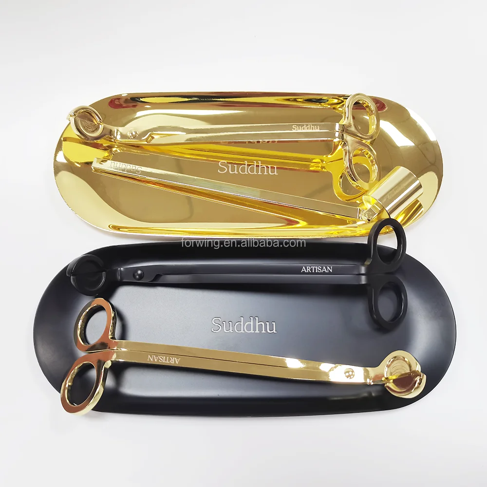 Candle Accessories Wholesale Custom Engraved Dipper Snuffer Scissors