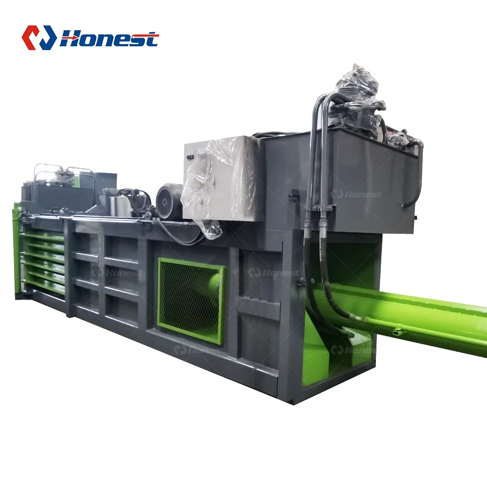 Used Clothes and Textile Compress Baler Machine Cardboard Horizontal Baler Compactor