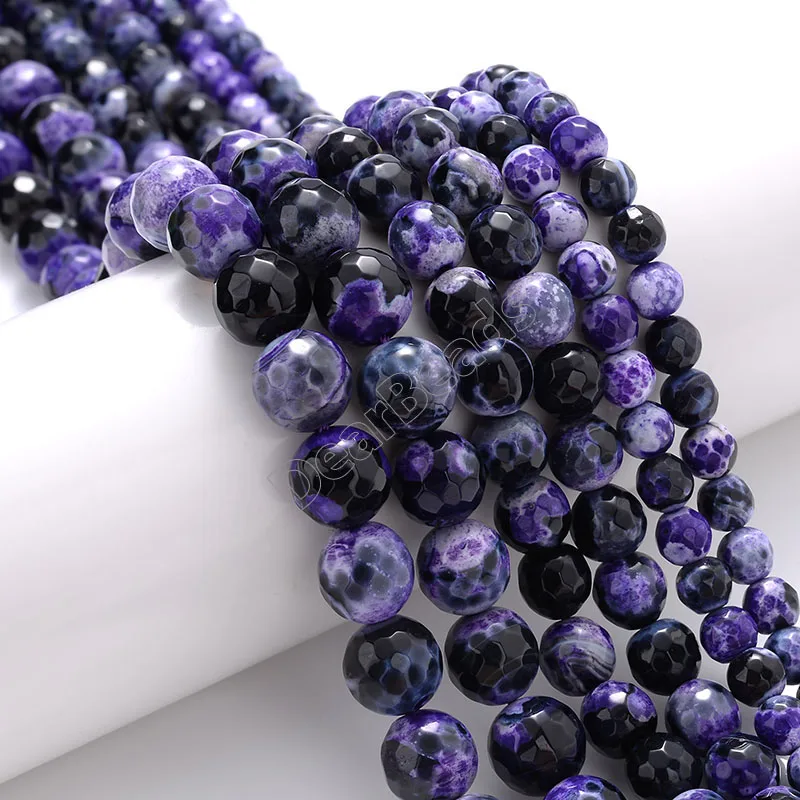 129 Perline Di Agata Blu Naturale 8mm - Foro 1mm, Per Gioielli Fai Da Te E Artigianato - Foto 6