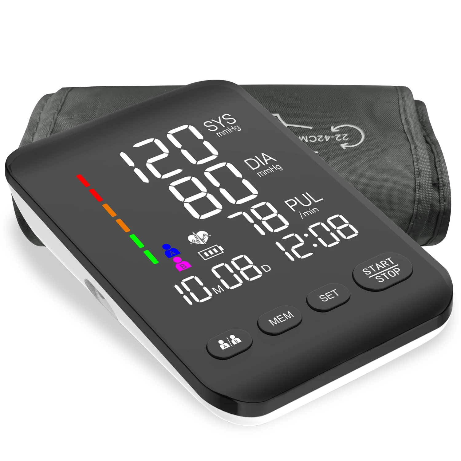 Digital Blood Pressure Monitor Tensiometer Electric BP Machine BP Monitor Smart Sphygmomanometer Arm Blood Pressure Machine