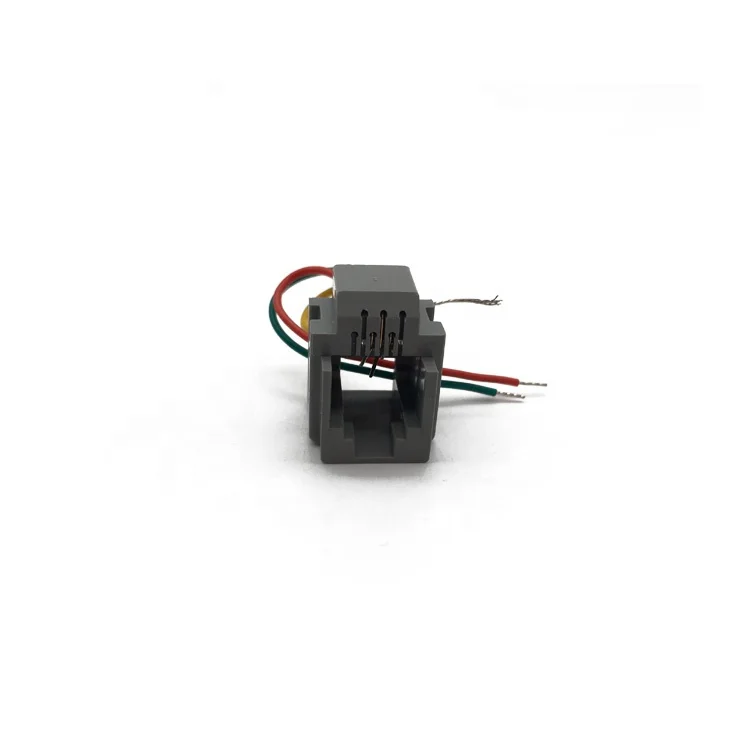 Plated RJ11 Faceplate PCB Connector Gold Gray Usb Female Socket Bike Rj45 Female Cat 6 Wiring Harness Pp Connector 4 Pole Female
