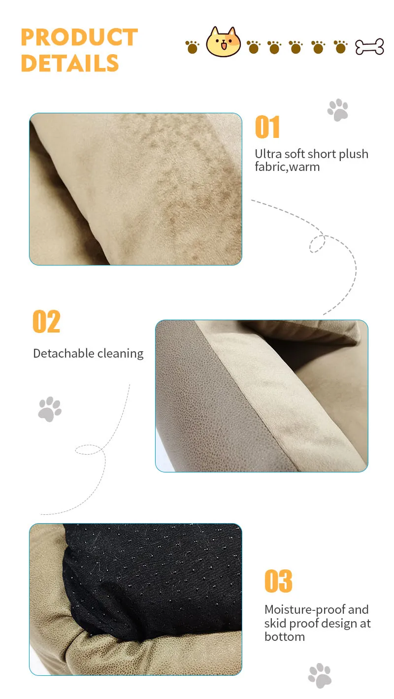 wholesale calming luxury dog sofa beds eco friendly luxurious outdoor washable pet beds factory