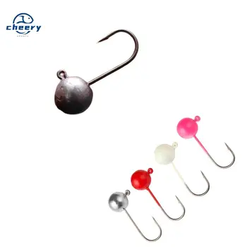 CHEERY 1g/1.5g/2g/3g/5g/7g Fishing Hook High Quality Jig Head Ball Shape Lead Jig Head Jig Hook – Metal Jig – view 2