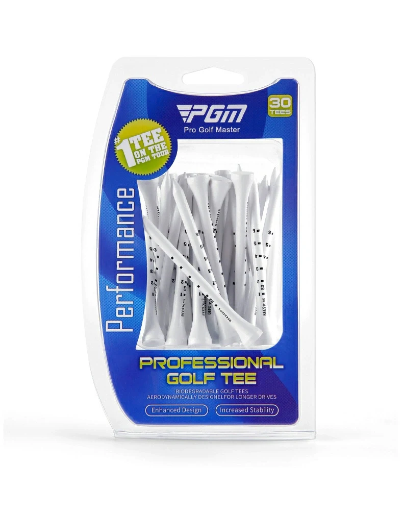 PGM QT029 30pcs one box white golf tees custom logo wood golf tee with ...