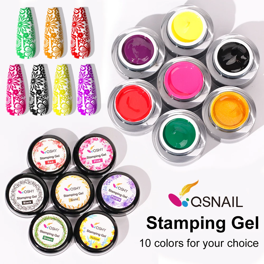 Private Label Multi-Color UV Nail Art Stamping Gel Crayon Option for Nail Painting Gel Paint