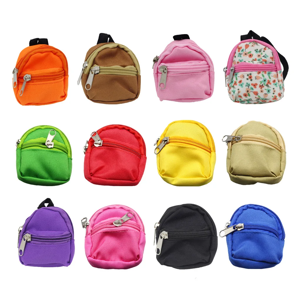 High Quality 1/6 Scale 11.5 Inch Baby Doll Christmas Elf Backpack Bag Colorful Model Toy for 11-12 Inch Dolls