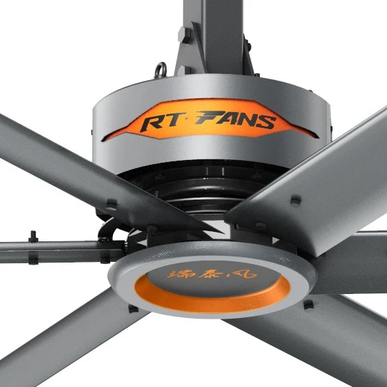 RTFANS PMSM direct drive 24ft 7.3m hvls giant industrial ceiling fans