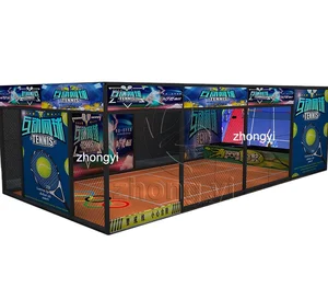 Indoor Playground Interactive Sports Trampoline Attractions Tennis Ball Shooting Game Intelligent Robot
