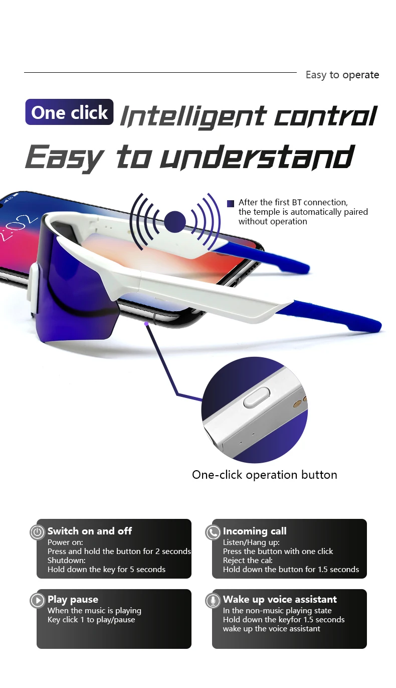Chinese factory supplier supply  Sanvnet Qy-pro 2 Cycling Smart Glasses Bt Audio Smart Eyewear Ai Translate Voice Assistant Music Outdoor Sports Sunglasses 2026 - Buy Cycling Smart Glasses sunglasses 2026 smart Eyewear