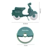 Cortador de pastel en forma de bicicleta verde