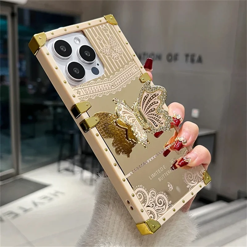 Luxury Diamond Butterfly iPhone Case Stand