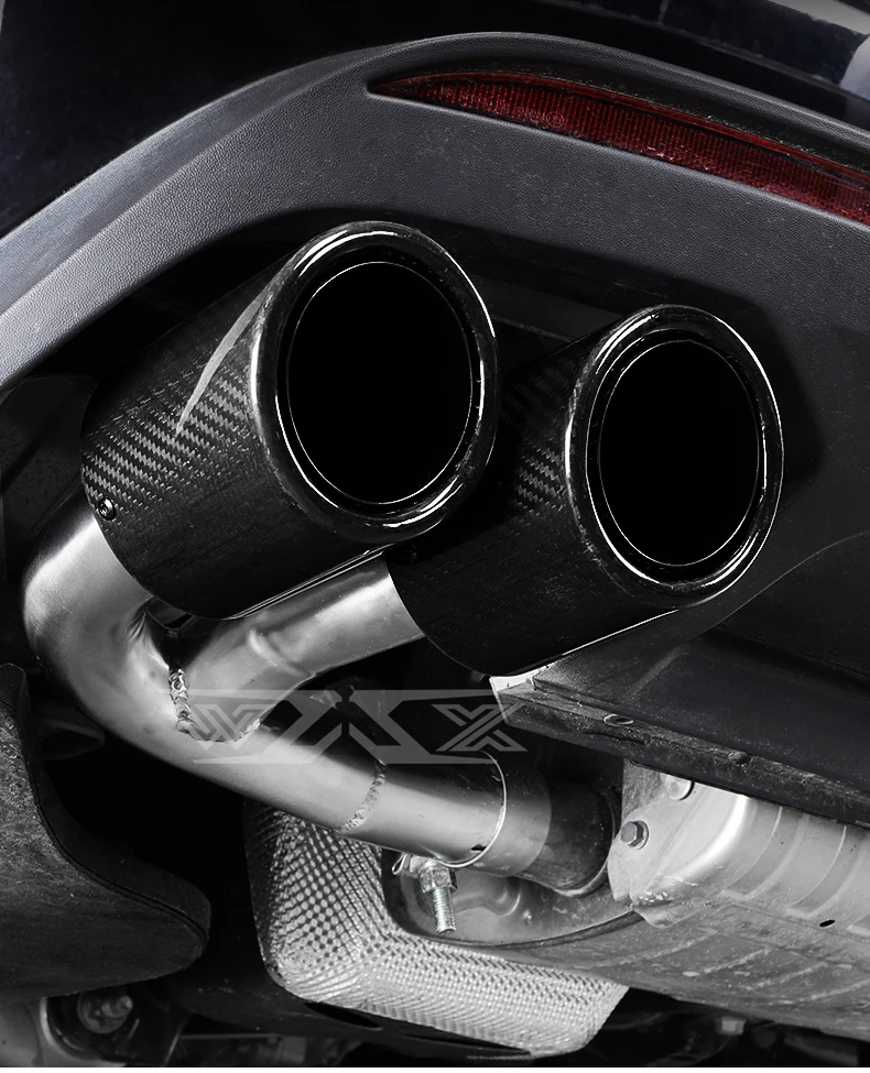 Carbon Fiber Quad Outlet Exhaust Pipe Stainless Steel Muffler Tip For VW TOUAREG 2018-2022 Exhaust Tailpipes
