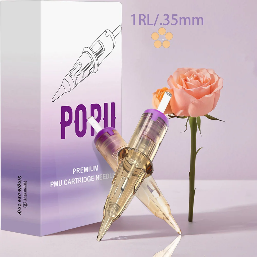 PMU Cartridge Needles 1201RL - 0.35mm for Tattoo Permanent Makeup