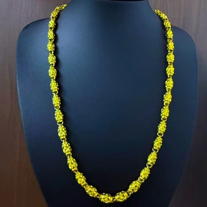 Women's Men's Design Geometry Necklaces Luxury China 24k Chain Placer Gold Necklace Cuban Chain Necklace