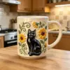 Tazza per gatti con fiori di gatto da 11 once