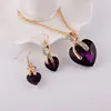 Purple - Yellow Gold Heart