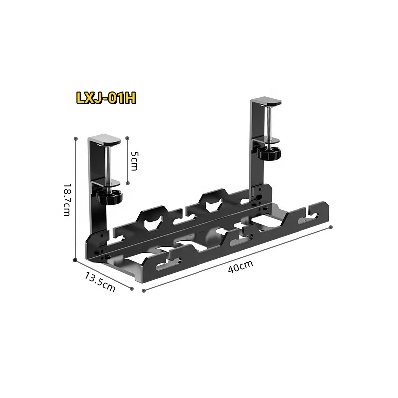 Retractable Design Cable Management Tray Under Desk Office Storage Rack with Cold Rolled Steel