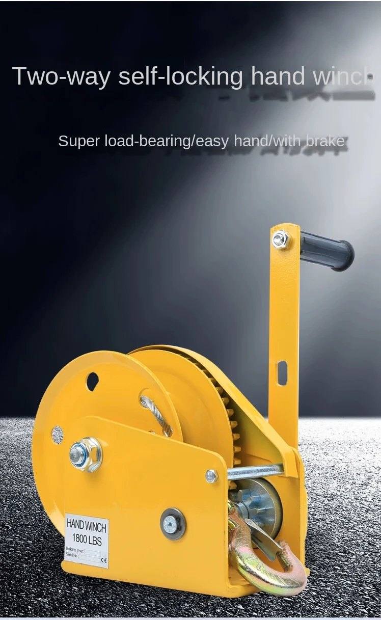 Manual Selflocking Winch Synthetic Winch Towing Rope Hand Winch 1800 Lbs Buy Hand Winch With