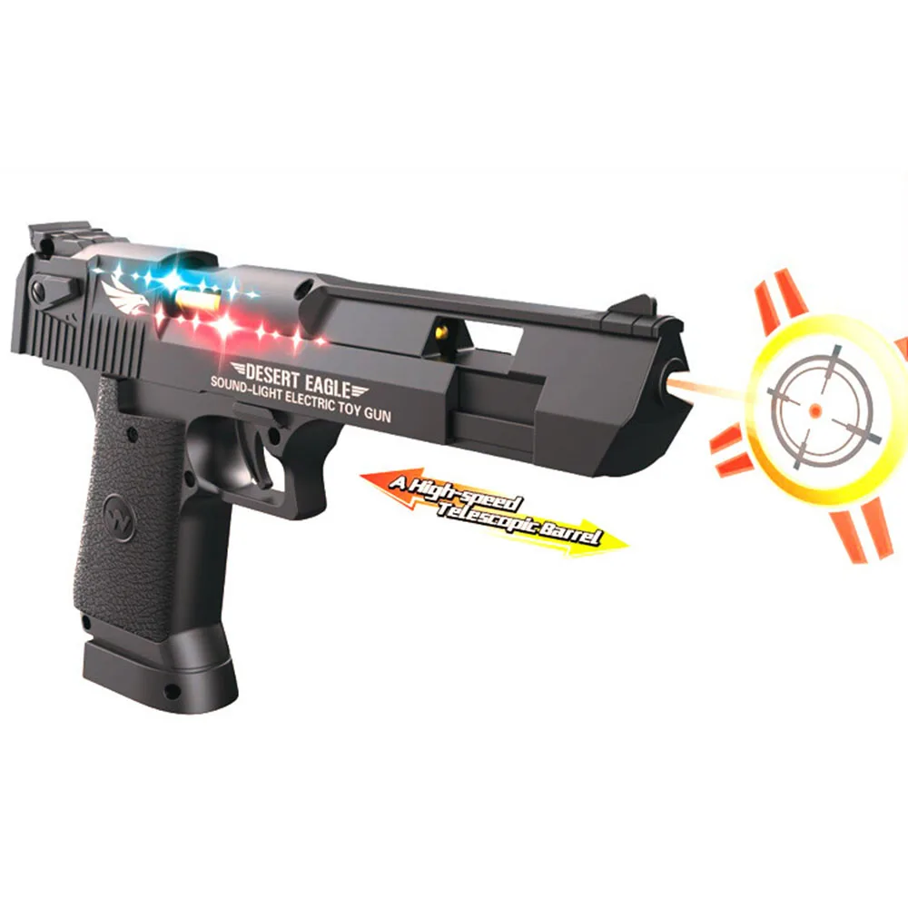 Новинка 2022, игрушечный пистолет Qilong, реалистичный электрический игрушечный пистолет, проекционный пистолет со звуком и музыкой, Высококачественная игрушка-вспышка, игрушка