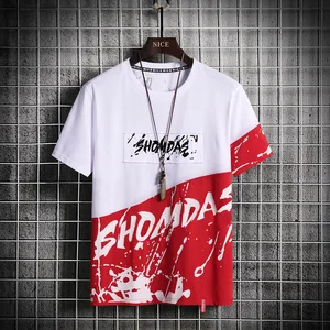 Streetwear Style Oversized Woven Cotton T-Shirt Men 100% Breathable Anti-Pilling Soft Loose Fit Short Sleeve Solid Color 280g