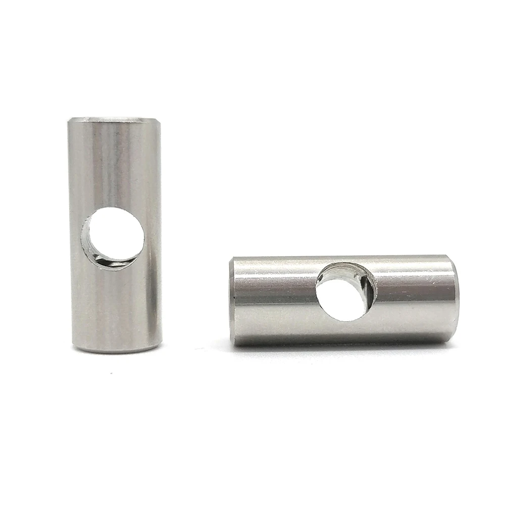 Stainless steel m3 m4 m5 cross dowel hole barrel nut zinc plated allen barrel nut