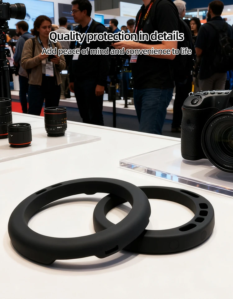 product customized silicone protective rings dslr lenses tailored size different lens calibers shockproof scratch resistant snug fit-2