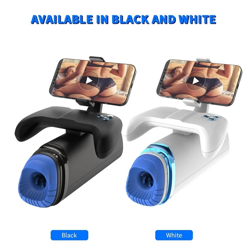 Automatic Male Stroker with 7 Thrusting and 7 Vibrating Modes Game Cup  Masturbator with Handy Handles and Phone Holder for Men