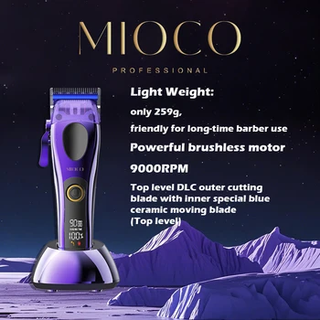 M9688 Professional Cordless Hair Clipper Set with Rechargeable Li