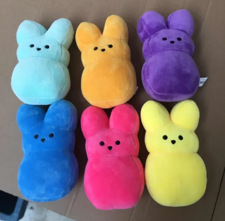 15cm Bunny Rabbit Easter Peep Bunny Plush Peeps Plush Toys 6 Colors ...