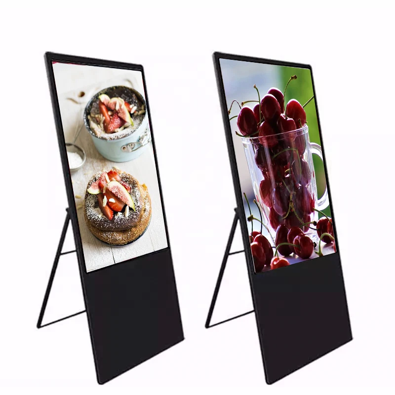 Portable Digital Poster Lcd Android Smart Indoor Advertising Player Screen Display Board Digital Signage and Displays