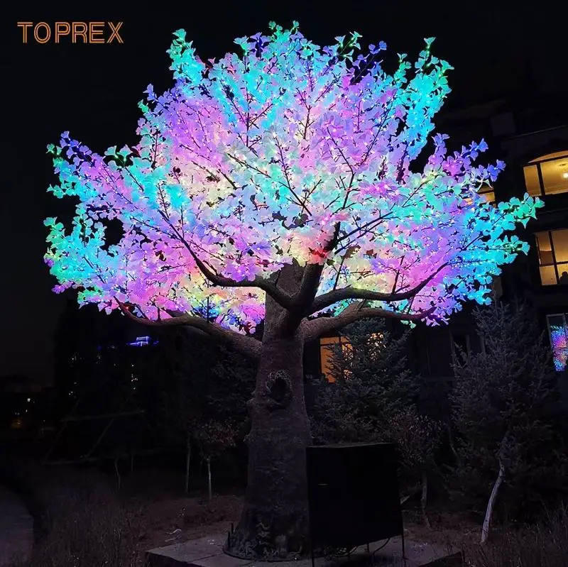Programmable Park Christmas Luminous Tree Large Artificial Luminous Led Holiday Decorative Tree with Lights Outdoor