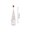 Small White Gourd Grass Christmas Tree with Red Stars