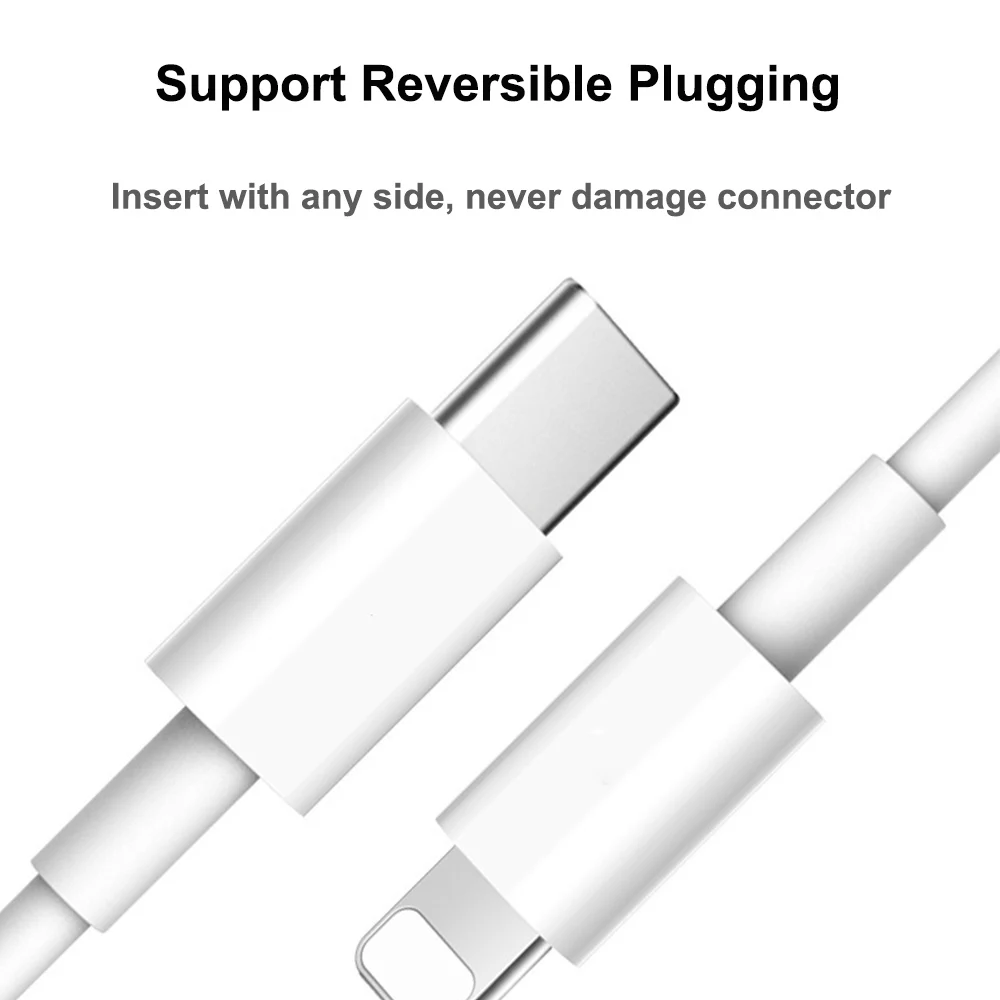 
18W USB-C Type-C PD Быстрый зарядный кабель для передачи данных для iphone 12/ 11 max pro для подзарядки передачи и синхронизации Шнур 18 Вт зарядка PD 