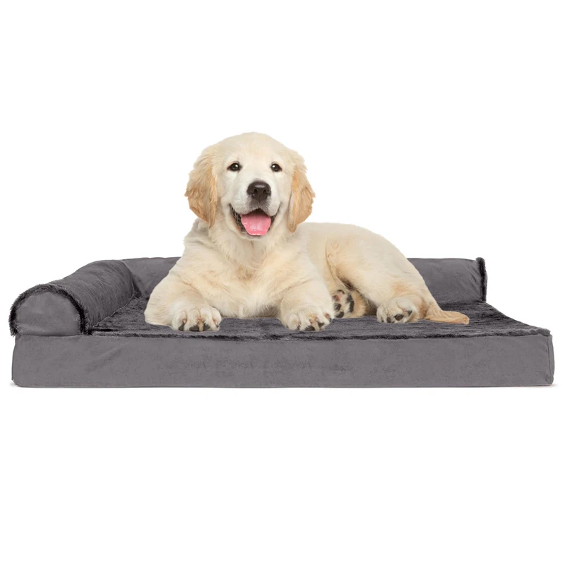 Custom made cama mascota rectangle soft foldable cotton unique medium memory foam orthopedic cat pet couch dog sofa bed