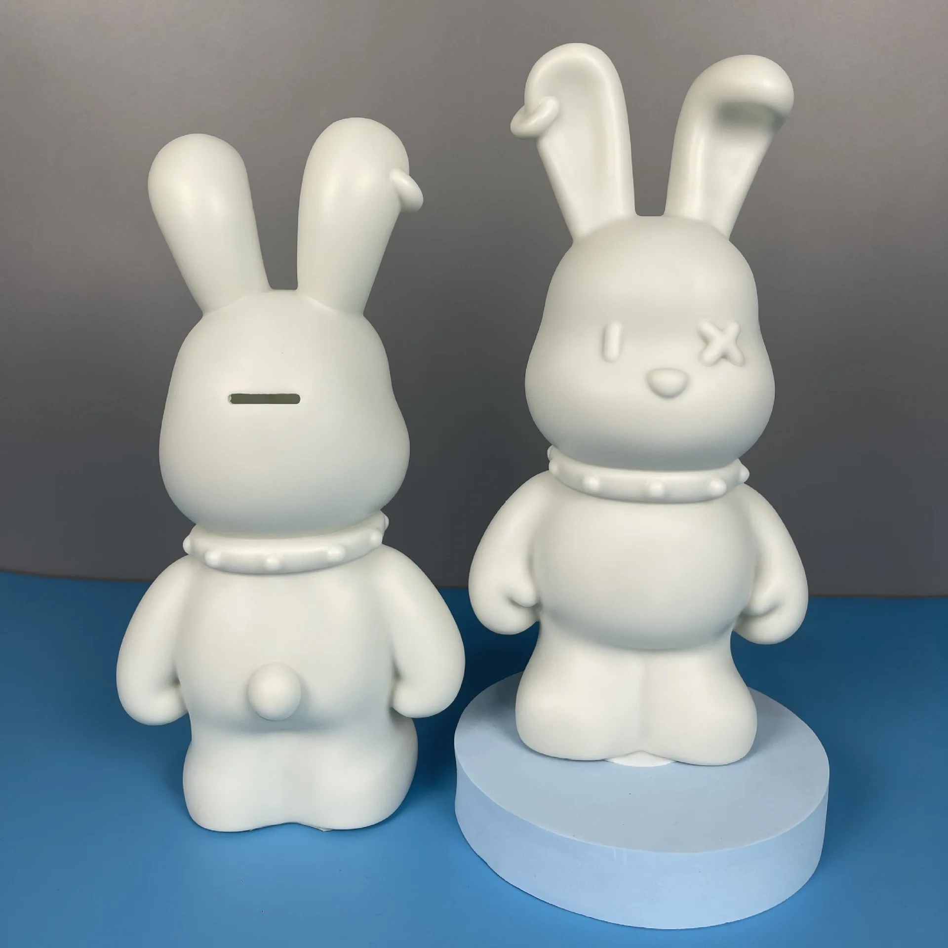 DIY Handmade Rabbit Vinyl Toy 23cm/33cm Fluid Bear DIY Bunny Rabbits WIth Pouring Paint