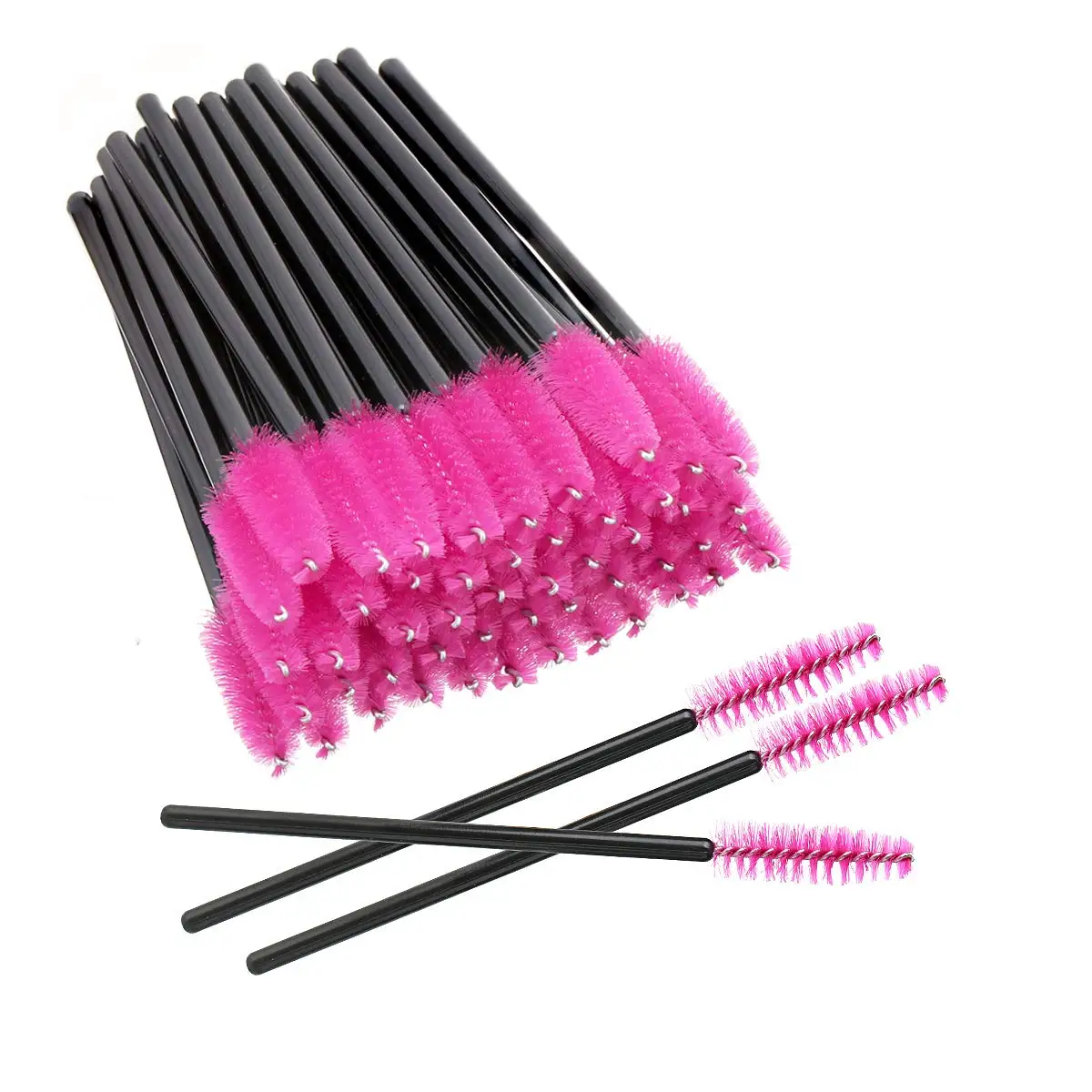Huayue 5er Set Wimpernbürsten – Mit Strass-Griff, Für Wimpernverlängerung & Make-up