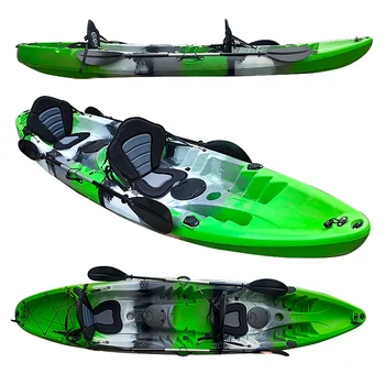 family kayak 2 1 three seats fishing kayak ocean plastic canoe