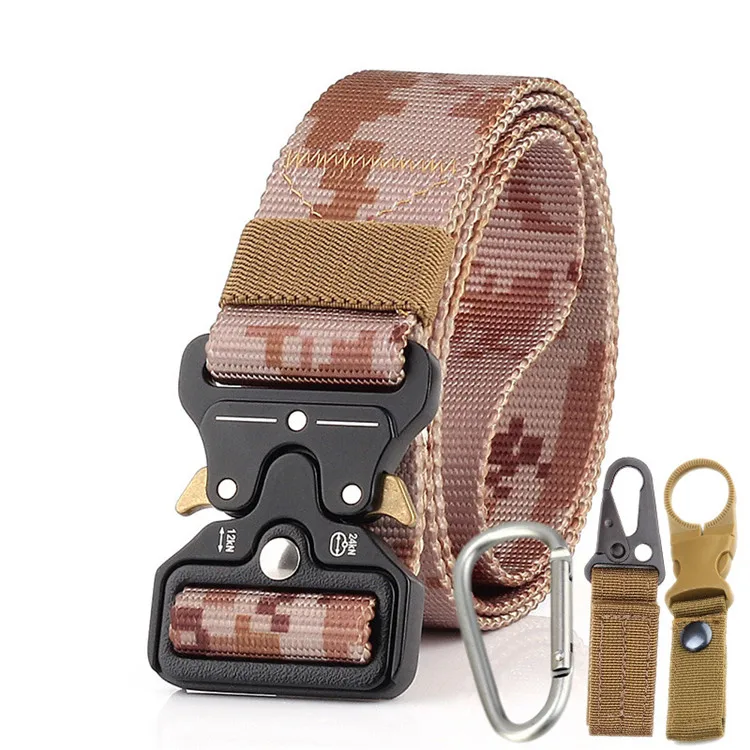 Webbing Nylon Belt Tactical Military Army Fabric Custom Men with Quick Release Buckle