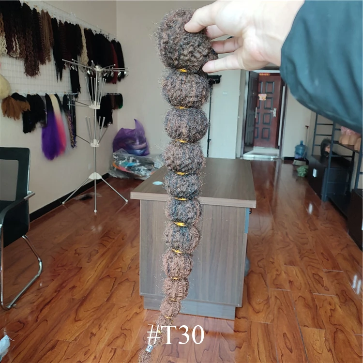 Kinky Straight Hair Puff Bun Bubble Ponytail African American Wrap Drawstring Afro Puff Ponytail Hair