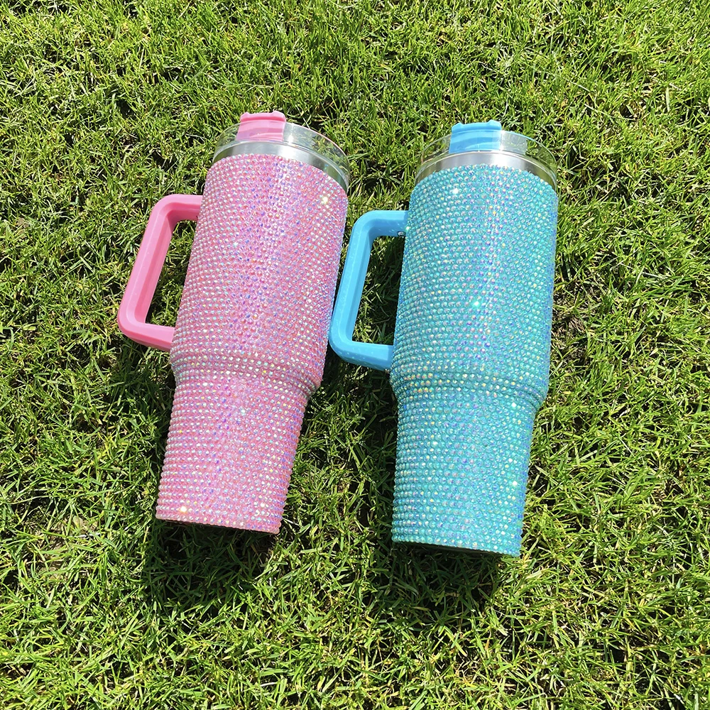 Wholesale Multicolour Rhinestone Bling Studded 40oz Bling Tumbler With