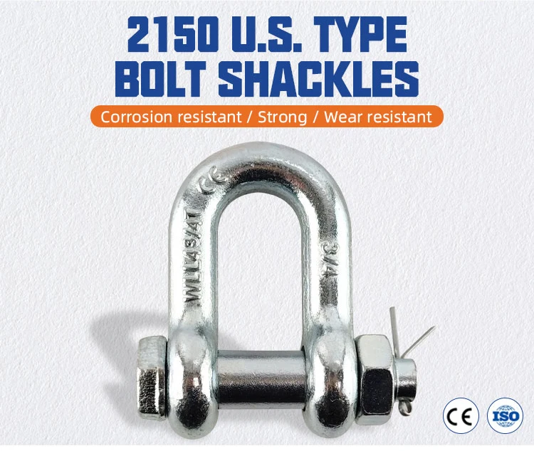 Us Type Hot Galvanised Dee Safety Shackle G2150 - Buy G2130 Bow Shackle ...